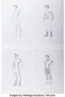 Mike McKone - Beast Boy Character Study Illustrations Original Art Group of 4 (c. 2000s). (Total: 4 Original Art)