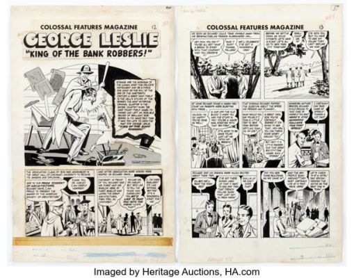 Fox Artist Famous Crimes #4 Complete 10-Page Story Original Art (Fox, 1948). (Total: 10 Original Art) | Heritage