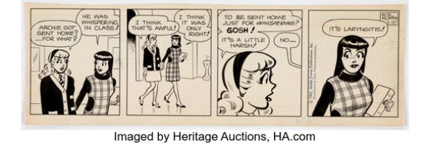 Bob Montana Archie Daily Comic Strip Original Art dated 2-10-67 (King Features Syndicate, 1967). | Heritage