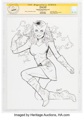 Greg Land - Jean Grey Illustration Original Art - CGC Signature Series (2023). | Heritage