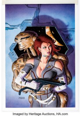 Steve Fastner and Rich Larson Time Killers #4 Cover Painting Original Art (Fleetway/Quality, 1992). | Heritage