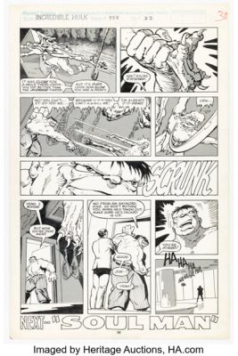 Jeff Purves and Marie Severin The Incredible Hulk #358 Story Page 22 Original Art (Marvel, 1989). | Heritage