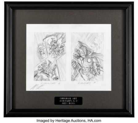 Alex Ross Avengers #6 and #7 Cover Preliminaries Original Art (Marvel, 2017). | Heritage