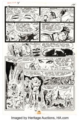 Frank Thorne Marvel Feature #4 Red Sonja Story Page 8 Original Art (Marvel, 1976). | Heritage