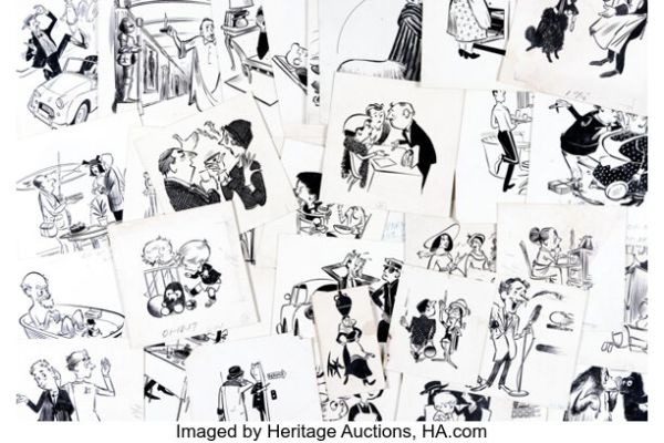 Harry Devlin The American Weekly "The Wit Parade" Single Panel Gag Cartoon / Spot Illustrations Original Art Group of 50 (Hearse Corp., c. 1950s). (Total: 50 Original Art) | Heritage