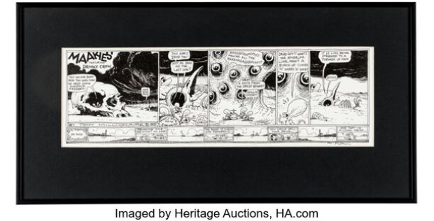 Tony Millionaire Maakies Weekly Comic Strip Original Art (New York Press, 1995).