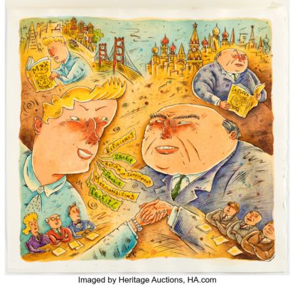 Richard Sala - Business Ideology Editorial Illustration Original Art (undated). | Heritage