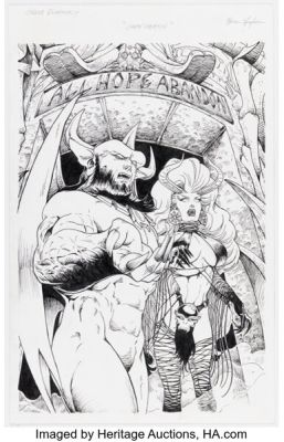 Steven Hughes Chaos! Quarterly #2 Lady Demon Splash Page 1 Original Art (Chaos!, 1996). | Heritage