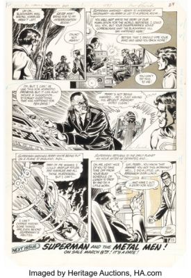 Irv Novick and Dennis Jensen DC Comics Presents #69 Superman Story Page 23 Original Art (DC, 1984).
