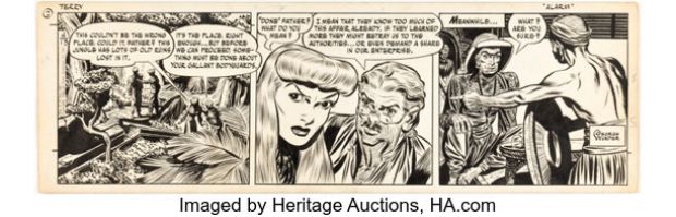 George Wunder Terry and the Pirates Daily Comic Strip Original Art dated 4-13-48 (News Syndicate, 1948). | Heritage