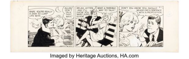 Bob Oksner Soozi Daily Comic Strip Original Art dated 4-7-67 (Newspaper Syndicate, 1967). | Heritage