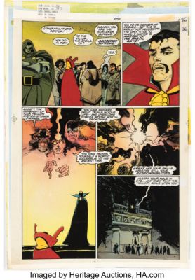 Mark Badger Dr. Strange and Dr. Doom: Triumph and Torment Story Page 24 Production Color Original Art (Marvel, 1989). (Total: 2 Original Art)
