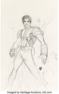 Adam Hughes - Legionnaire and Liberty Meadows Sketches Original Art (undated).