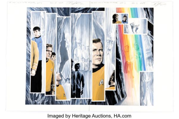 JK Woodward Star Trek: Harlan Ellison’s The City on the Edge of Forever Teleplay #2 Double Page Spread 12-13 Original Art (IDW, 2014). (Total: 2 Original Art) | Heritage