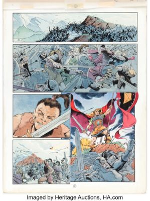 Charles Vess Marvel Graphic Novel #15 - The Raven Banner Story Page 60 Original Art (Marvel, 1985). | Heritage