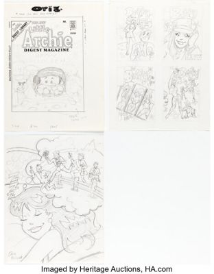 Dan Parent, Chris Allan, and other - Archie Cover Preliminaries and Sketch Original Art Group of 3 (Archie, c. 1990s). (Total: 3 Original Art)