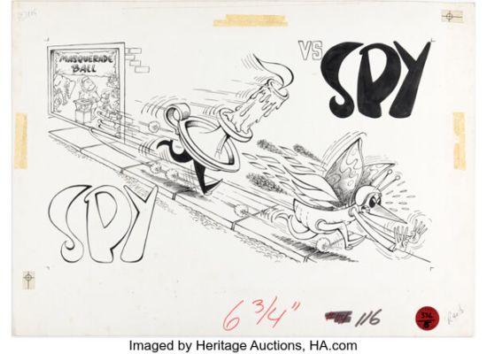 Antonio Prohias MAD #116 Spy vs. Spy Illustration Original Art (EC, 1968). | Heritage