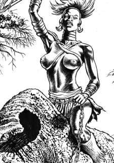 B, Delvecchio - illustraz. originale "Sanguine su rinoceronte" - Page volante | Catawiki