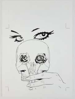 Diabolik a. XLVI n.4 - S. Zaniboni - Copertina Originale "I Fiori del Male" - Page volante - (2007) | Catawiki