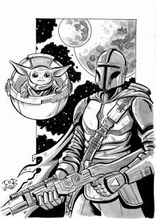 Javier Oliver - Ilustraciones Javier Oliver - The Mandalorian