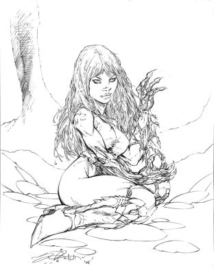 Witchblade Pin up by Shelby Robertson | Planet Original Art