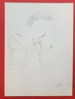 Leone Frollo - illustraz originale "Erotica" firmata - Loose page - (1980) | Catawiki