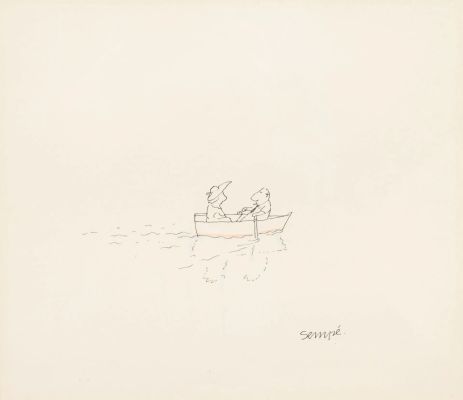 Jean-Jacques Sempe... | Lot 92 - Jean-Jacques SEMPE (1932-2022) Promenade en barque Feutre... | Oger-Blanchet
