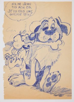 * Roba - Dédicace... | * Roba - Dédicace : Rare dessin sur feuille libre représentant... | Tessier Sarrou