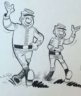 Les Tuniques Bleues - Dessin original - Chesterfield et Blutch - Loose page | Catawiki