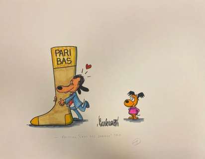 BARBEROUSSE (1920-2010). "PARIBAS", n° 1. Dessin original feutres et… | misc / divers