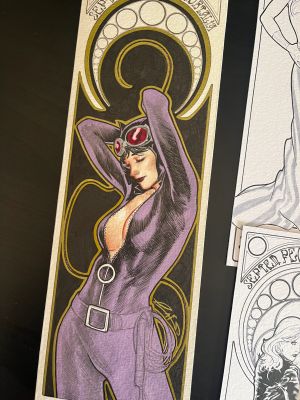 Emilio Laiso | Catwoman Portfolio Blank Cover Art (includes full portfolio prints inside) | Kirby’s Comic Art
