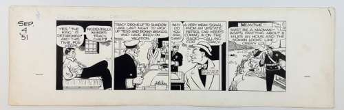 Chester Gould - Original Daily Strip - Dick Tracy: Spotted - Loose page - First edition - (1951) | Catawiki