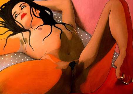 Emmanuelle Clint - illustraz. originale "Orange" - Loose page - (2015) | Catawiki