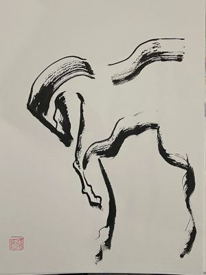 David Mack | The Year of the Horse Brush & Ink Illustration 1 | Kirby’s Comic Art