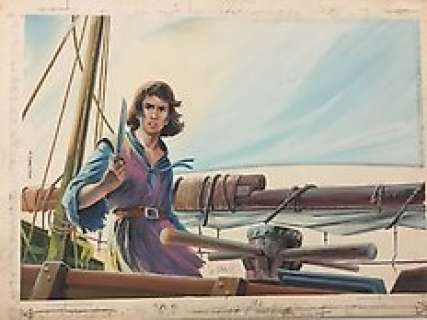 William Vance - Ce matin lÃ  - Illustration originale pour une nouvelle de Yves Duval (1963)