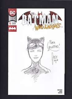 the batman who laugh 1 - Mikel Janin sketch on Blank - First edition - (2019)