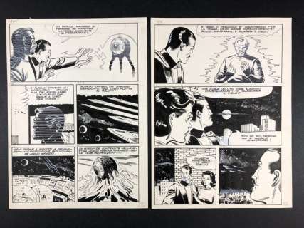 Mandrake - 2x tavole originali "Minaccia Microscopica" - Loose page - First edition - (1967) | Catawiki