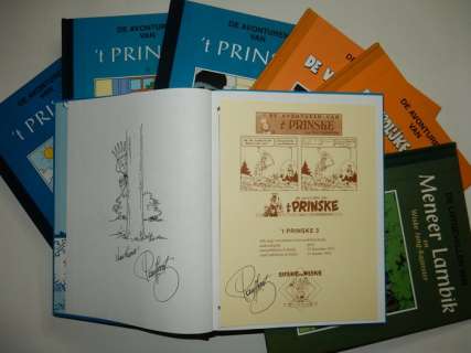 Vandersteen, Willy | ’t Prinske 1 t/m 4 + Vrolijke Bengels 1 t/m 2 + Mijnheer Lambik - Met 7 opdrachttekeningen door Paul Geerts + 7 Infokaarten - Cartonné - EO - (1994/1998) | Catawiki