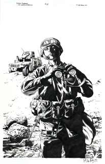 Mike Perkins | Secret Avengers vol. 1 #14 1:20 “I Am Captain America” Cover | Abel Original Art