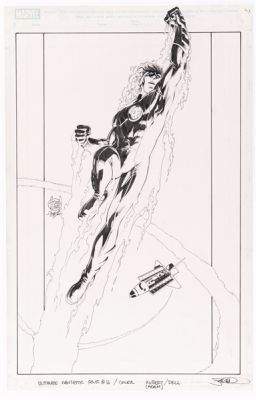 ULTIMATE FANTASTIC FOUR #16 APRIL 2005 ORIGINAL ART COVER BY ADAM KUBERT. | Hake’s