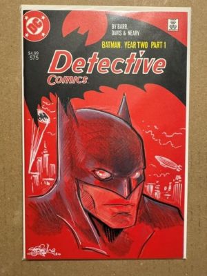 Detective Comics #575 Batman Sketch Cover by Jesse Lundberg | Raremarq (Buy It Now)
