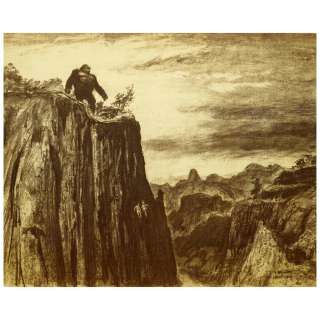 A pair of King Kong Original brown line concept artworks by Mentor Huebner | Bonhams