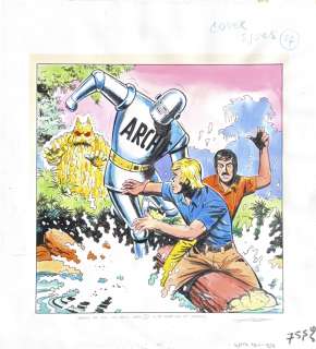 Bert Bus, original cover Sjors: Archie the man of steel in “the power of the monster” | Comic Art Masters