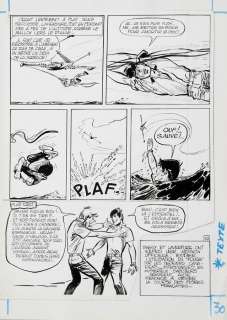 Jijé | Tanguy et Laverdure, planche n°30 Ã  l’encre de C… | Banque Dessinée