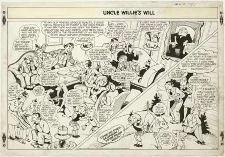 108: Fisher Right Around Home Sun original comic art | Russ Cochran