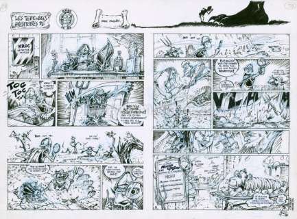 Thierry Ségur - Kroc enquête, double planche - Kroc le bô