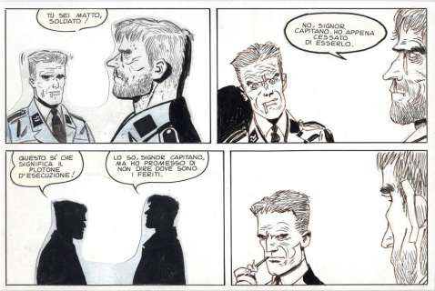 Pratt, Hugo - ERNIE PIKE Demi-planche à l‘encre de Chine, tome 2 page 63,