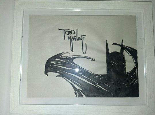 Batman Original Art Sketch Todd McFarlane Signed 9×12 Framed | eBay US (Buy It Now)