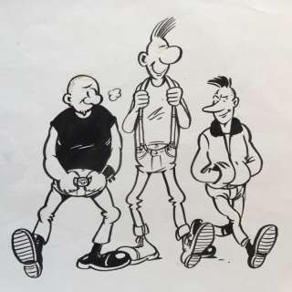 Margerin, Frank - Dessin original - Trio de Loubards | Catawiki