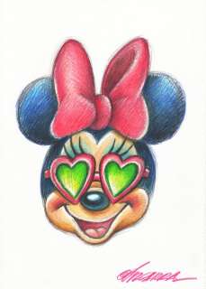 Minnie Mouse Heart-Shaped Sunglasses - Original Drawing - Joan Vizcarra - Original Art | Catawiki